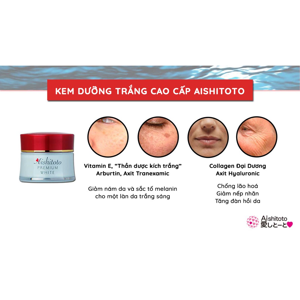 Kem dưỡng da Aishitoto Premium White cao cấp 30G