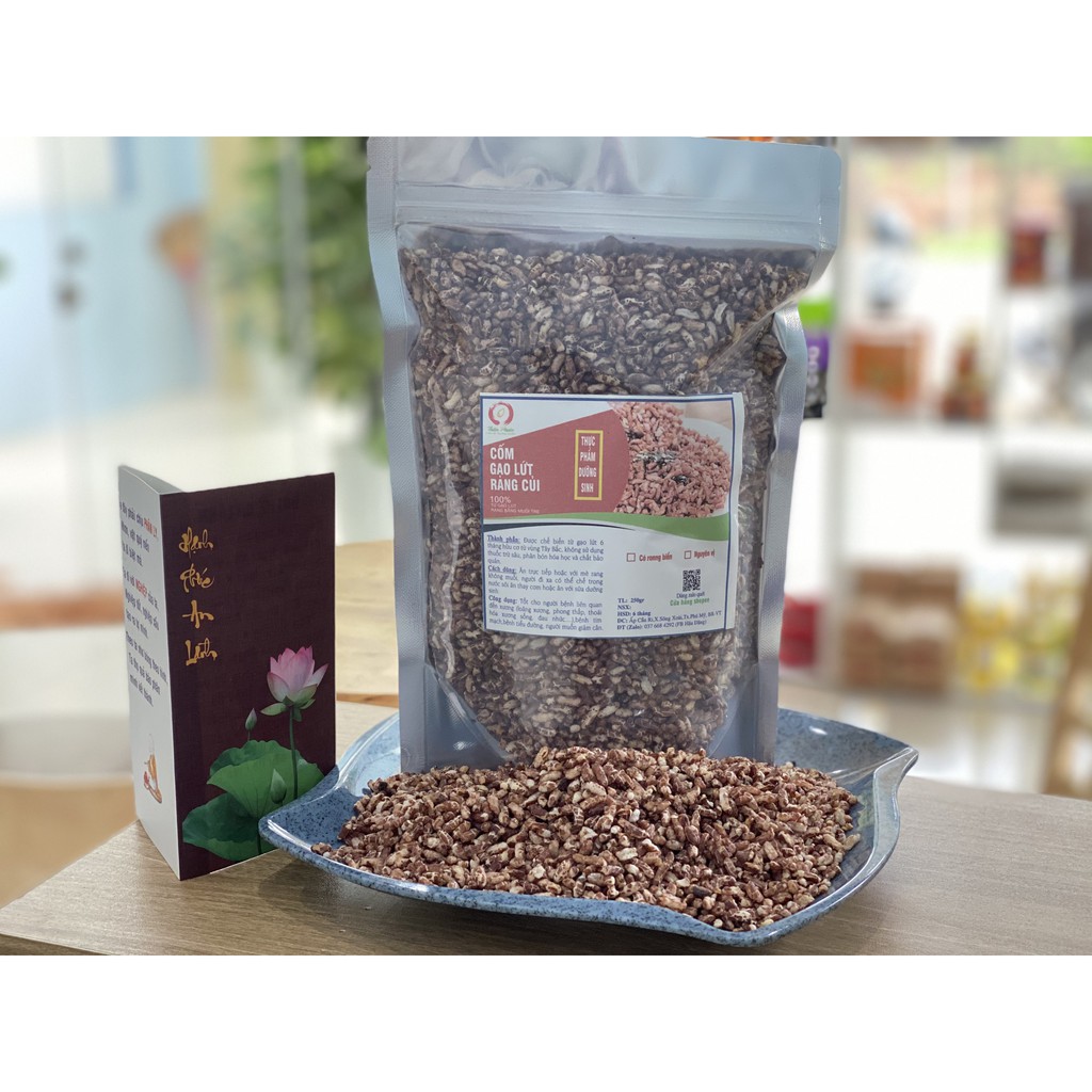 Cốm Gạo Lứt Rang Muối  - Gạo Lứt Rang Củi - Không chiên - Giảm Cân