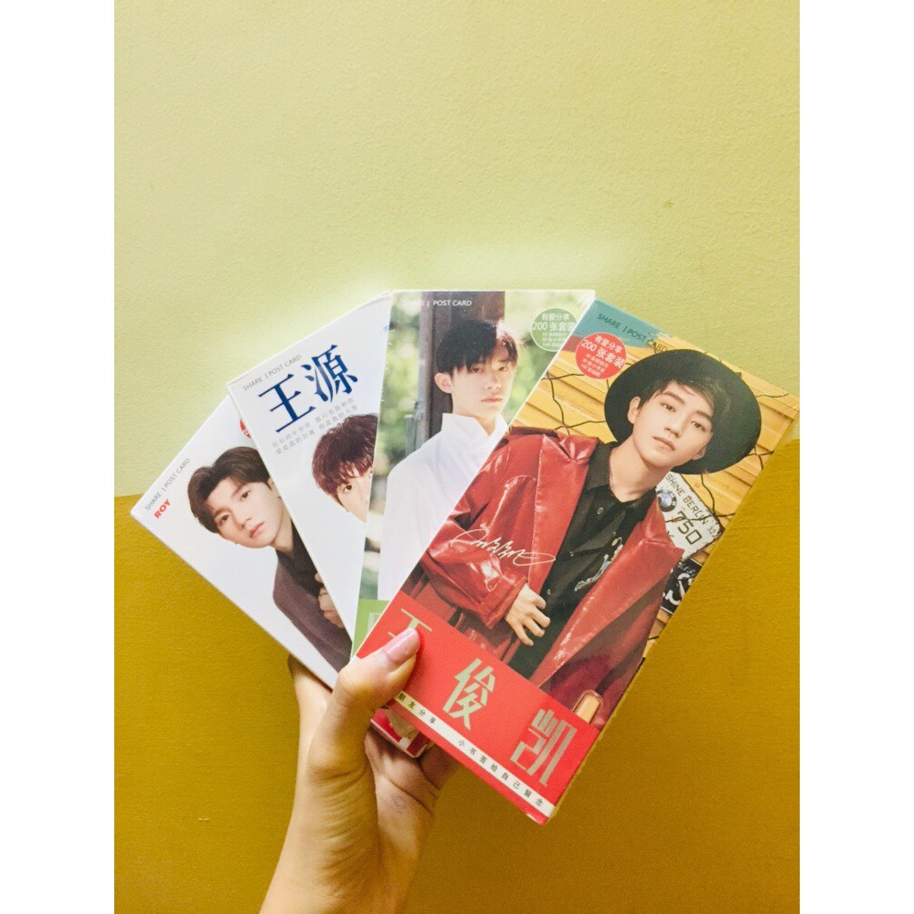 (2 mẫu) Hộp postcard Vương Tuấn Khải TFBOYS