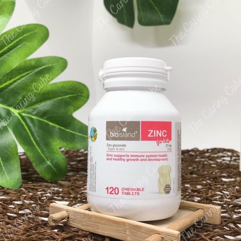 Viên uống bổ sung kẽm ZinC Bio island cho bé từ 1 tuổi chính hãng Úc 120 viên - The Caring Cube