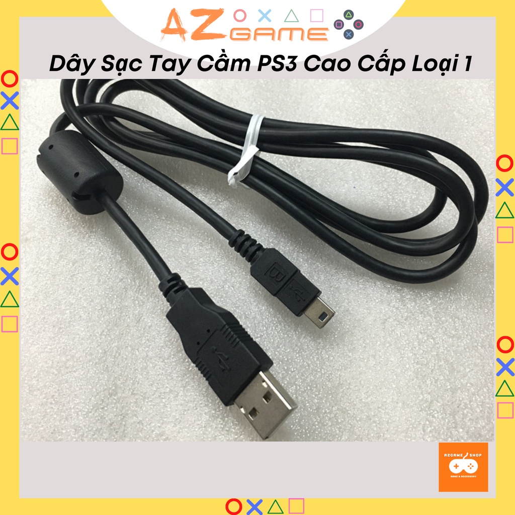 Dây Cáp Sạc USB Cho Tay Cầm PS3 Chống Nhiễu Cao Cấp