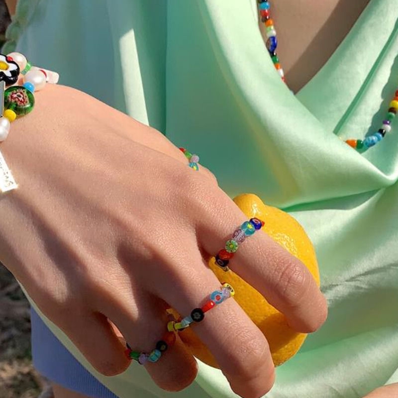 Nhẫn đính hạt phong cách Hàn Quốc xinh xắn cho nữ