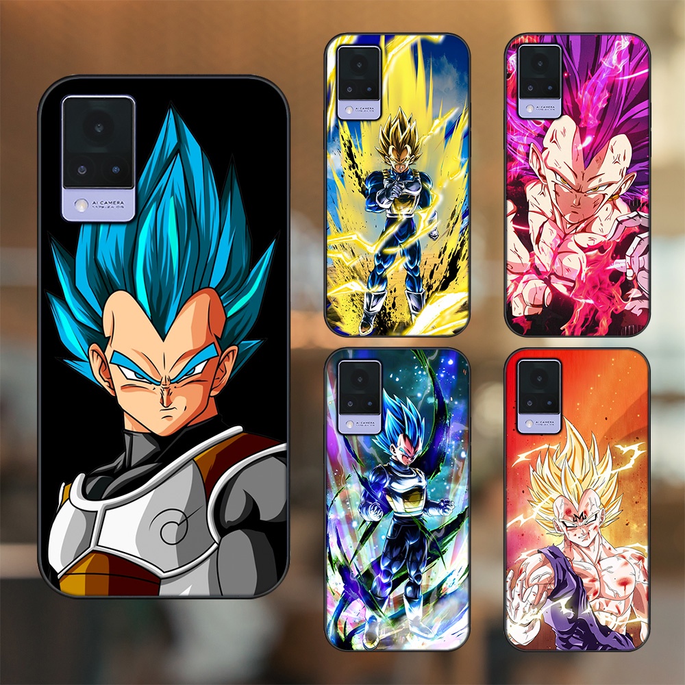 Ốp lưng Vivo V21 viền đen in hình Vegeta Dragon Ball