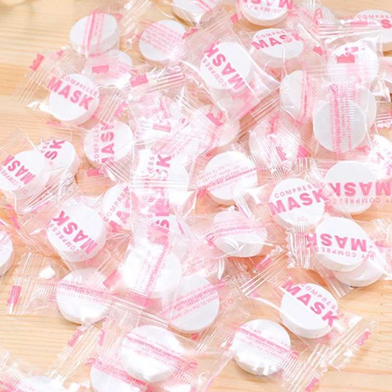 (Hàng Mới Về) Set 100 Mặt Nạ Giấy Nén Dùng Một Lần Chăm Sóc Da Diy