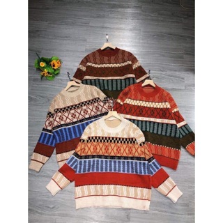 Áo len thổ cẩm noel hàng đẹp Quảng Châu