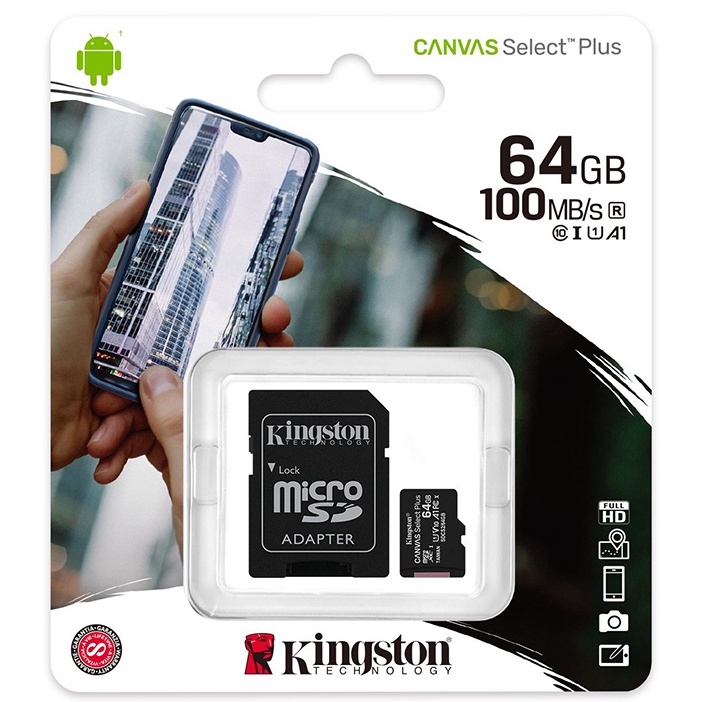 Thẻ nhớ Kingston 64GB Micro SD Class 10 - Hàng chính hãng