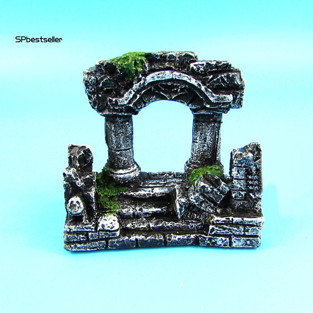 Mô hình tàn tích lâu đài chiến binh La Mã dùng để trang trí bể cá