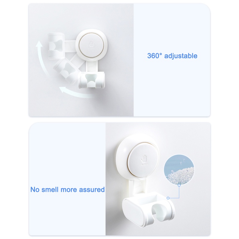 Giá Đỡ Vòi Hoa Sen Gắn Tường Không Cần Đóng Đinh Có Giác Hút Có Thể Điều Chỉnh