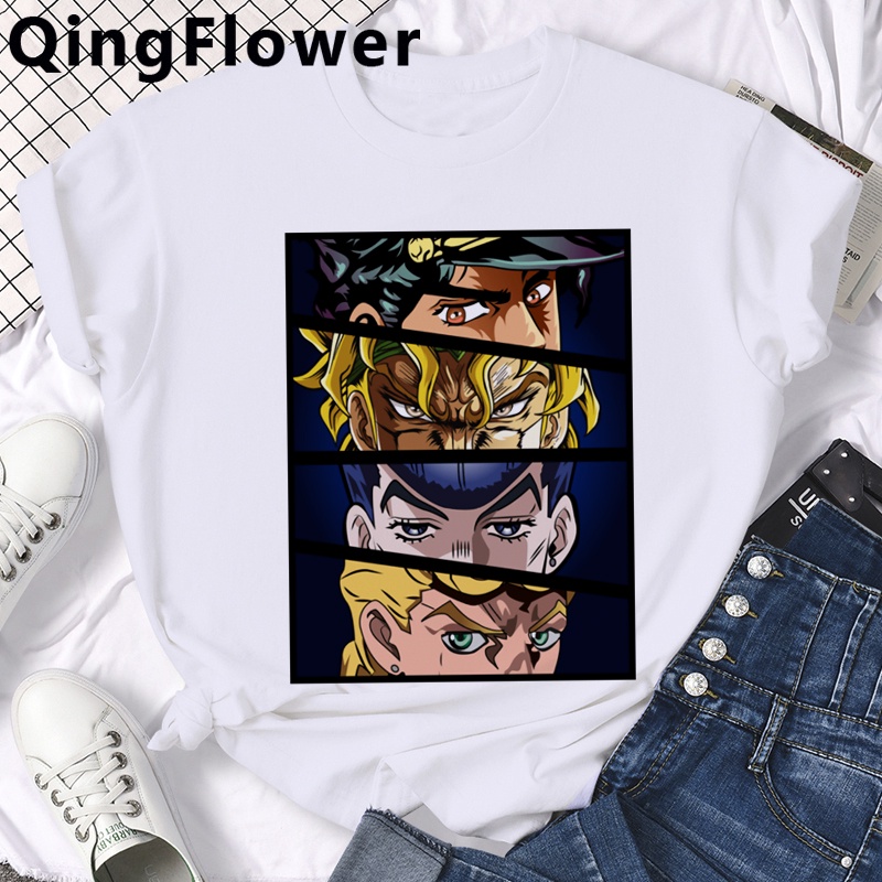 Áo Thun Tay Ngắn In Hình Anime Jojo Bizarre Adventure 90s Thời Trang Mùa Hè Dành Cho Nam
