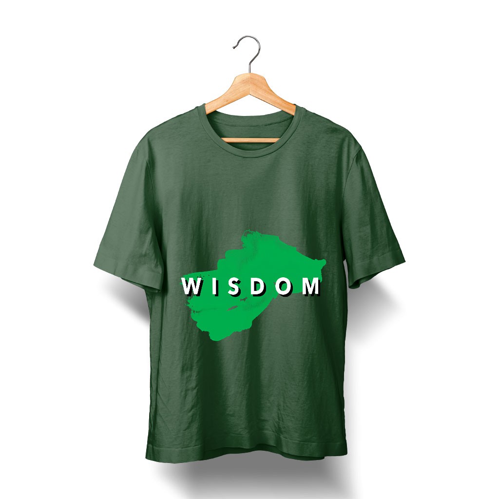 Áo học sinh tuổi teen nam 100% Cotton Chữ WISDOM - Sự khôn ngoan cute vô đối, năng động cho bạn trẻ CHAALP21044