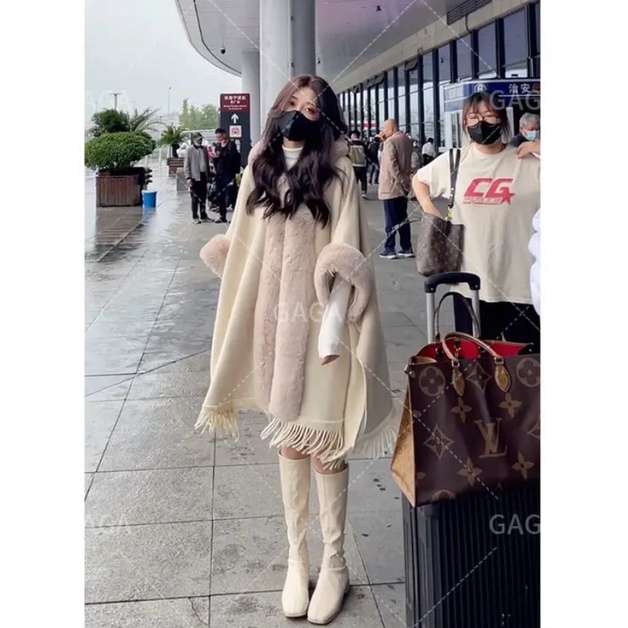 Áo choàng len dáng rộng phong cách thời trang hàn quốc 2021 dành cho nữ | BigBuy360 - bigbuy360.vn