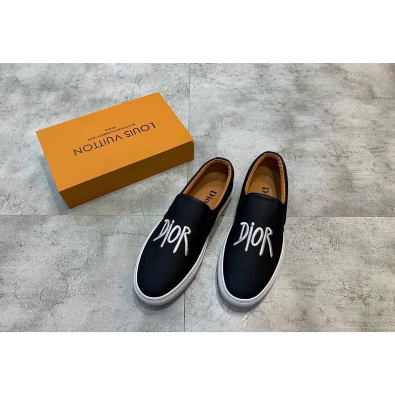 Giầy slip on da mềm , Giầy sục thể thao nam có họa tiết da pu btshop từ 38 đến 42