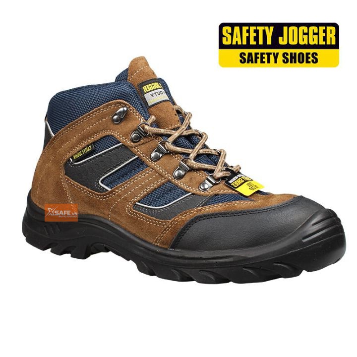 Giày bảo hộ lao động nam Safety Jogger X2000 tiêu chuẩn S3 SRC, vải bố da lộn bền bỉ, giảm chấn, chống trơn trượt