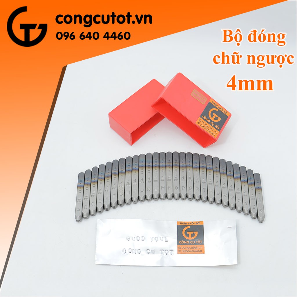 Bộ đóng chữ ngược TOP 4mm