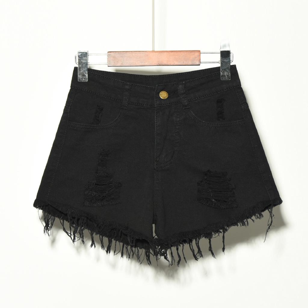 Quần Short Jean Lưng Cao Plus Size Cho Nữ
