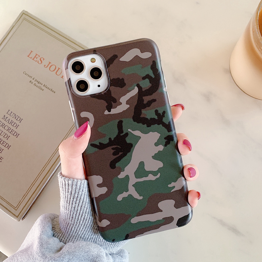 Ốp Điện Thoại Silicon Mềm Họa Tiết Rằn Ri Quân Đội Sang Trọng Cho iphone 11 12 pro Max X XS Max XR 7 8 Plus
