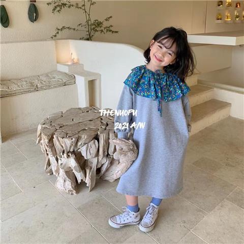 Đầm Len Phong Cách Hàn Quốc Thời Trang Mùa Thu Cho Bé Gái