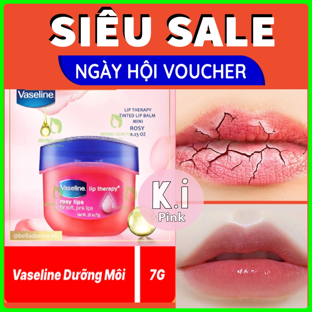 DƯỠNG MÔI VASELINE HỒNG 7G