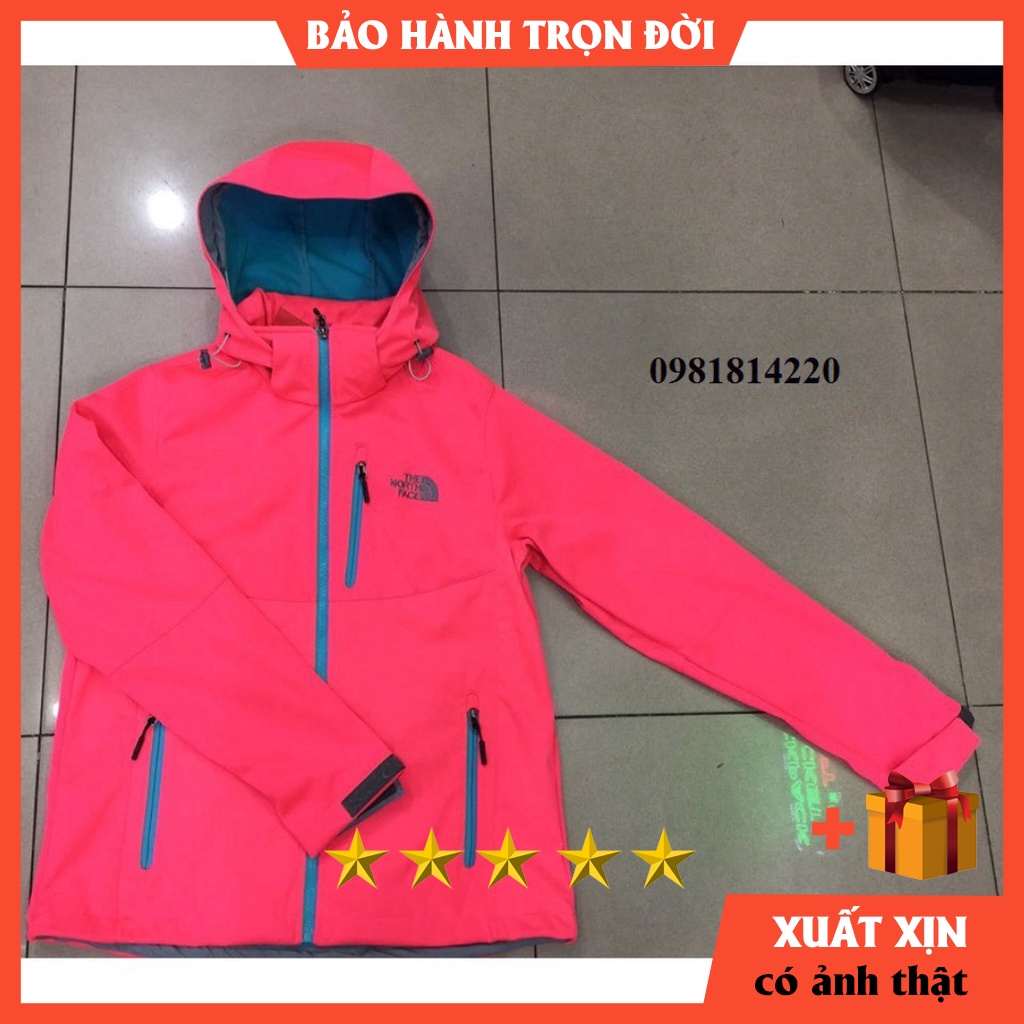 Áo khoác nữ The north face Softshell hàng xuất đẹp BẢO HÀNH TRỌN ĐỜIÁo khoác TNF chống gió chống nước - trong lót nỉ