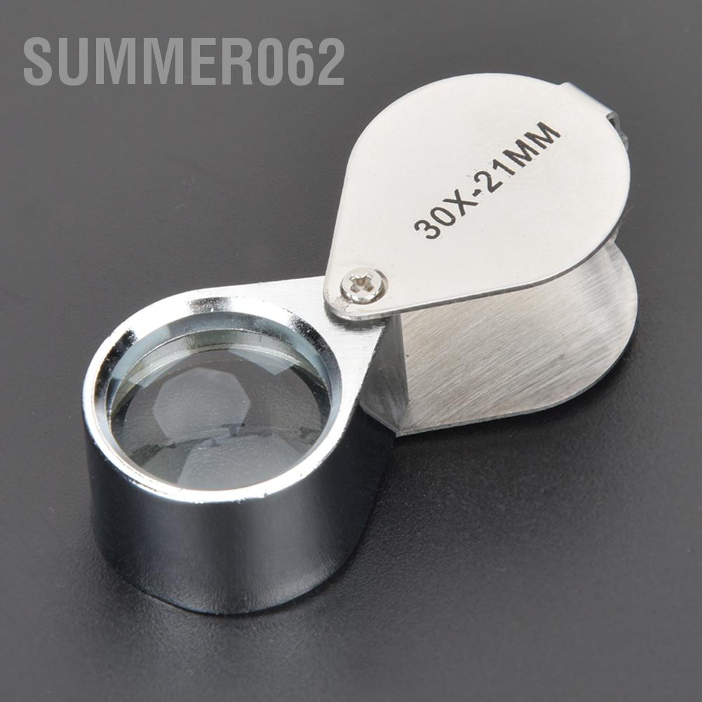 Summer062 Portable Mini Glass Magnifying Lens   Jewelers Magnifier for Identifying Jewelry Stamps Coins Antiques