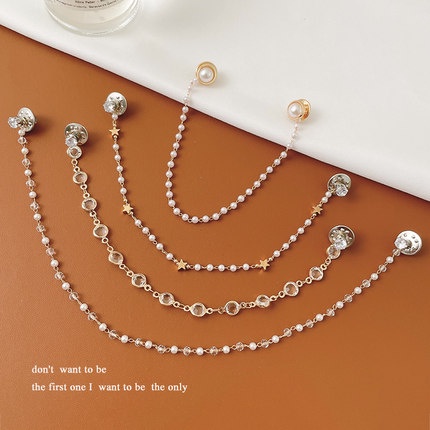 Ghim Cài Áo Cố Định Nhỏ Chống Trơn Dây Xích Phong Cách Hàn Quốc Cho Nữ