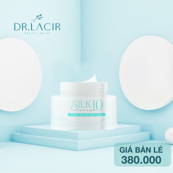Kem Massage Mặt Silk Protein 10 - Drlacir,Hộp 100g,Giúp Nâng Cơ Mặt ,săn chắc,dưỡng trắng