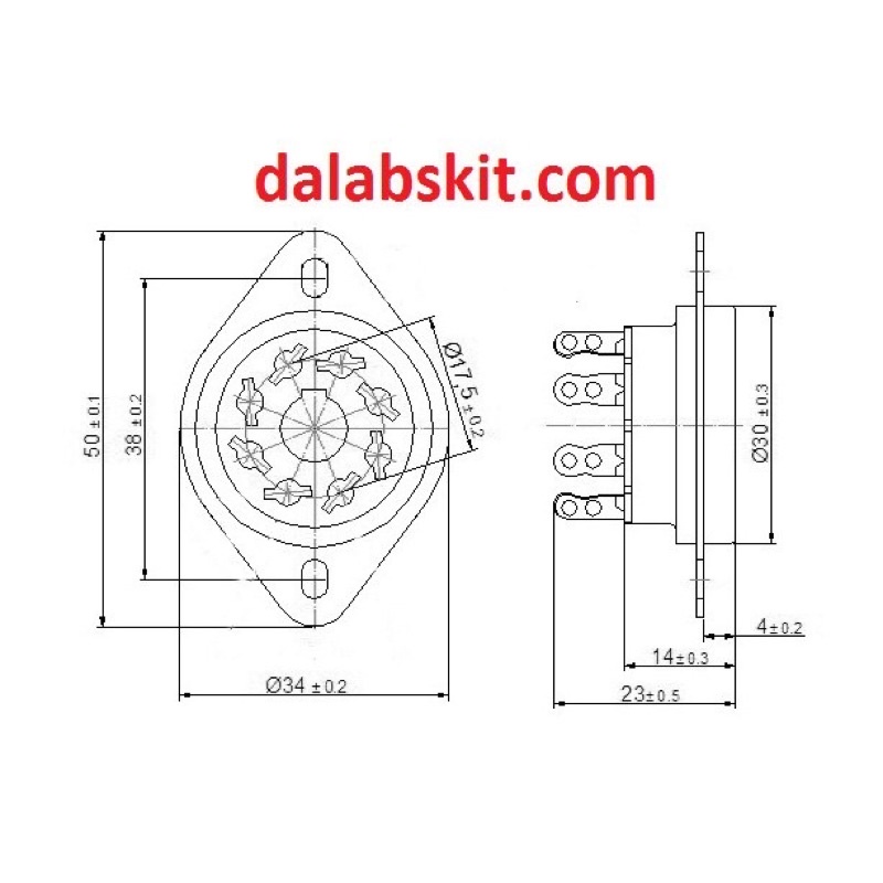 Đế đèn 8 chân nâu chéo gắn chassic