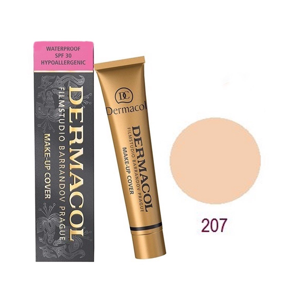 [HCM] Kem Nền Che Khuyết Điểm Hoàn Hảo Dermacol Make up Cover SPF30 30g #Tone 207: Light Beige