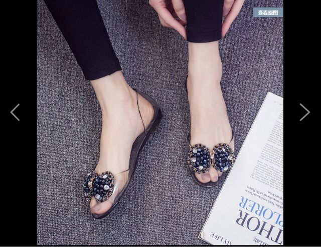 Giày nhựa đi mưa nơ đá xanh, vàng , ,