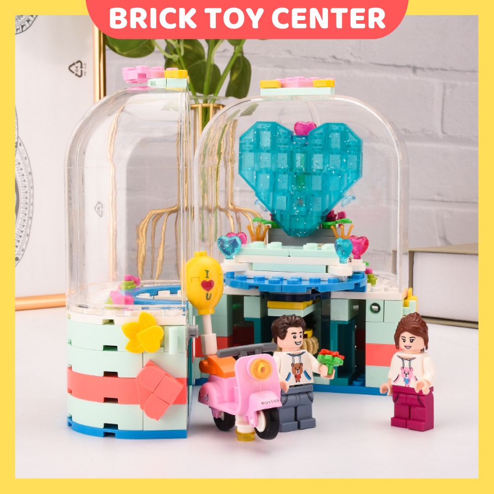 Đồ chơi lắp ráp Sembo block 601133 mô hình hộp xoay quà tặng người yêu 286 chi tiết quà Valentine