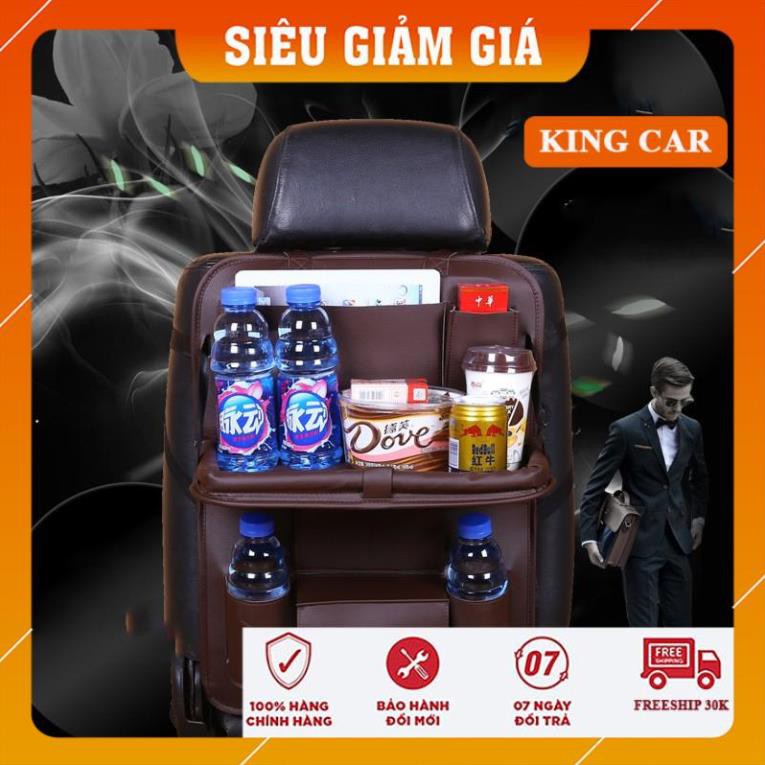 Túi để đồ treo sau ghế ô tô để ipad kiêm bàn ăn cao cấp - Shop KingCar