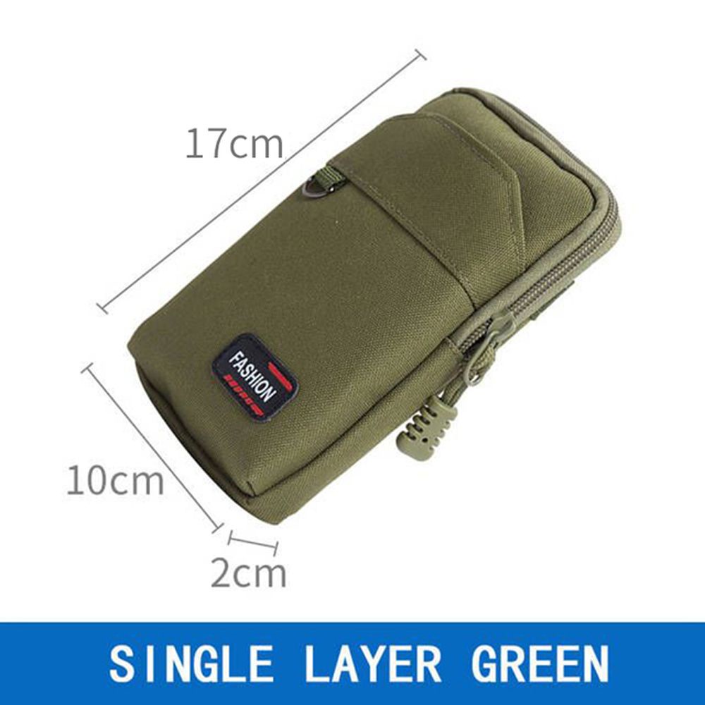 Túi nylon EDC xanh lá một lớp đựng điện thoại đeo thắt lưng tiện lợi