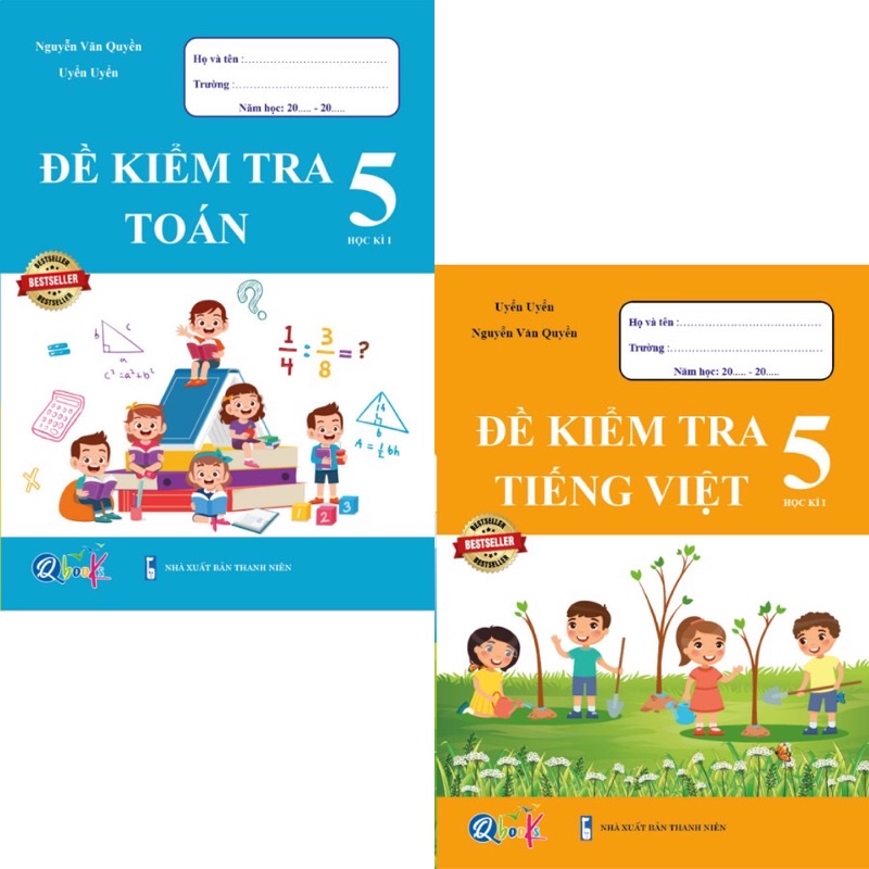 Sách - (Combo 2 cuốn) Đề Kiểm Tra Toán và Tiếng Việt 5 - Học Kì 1