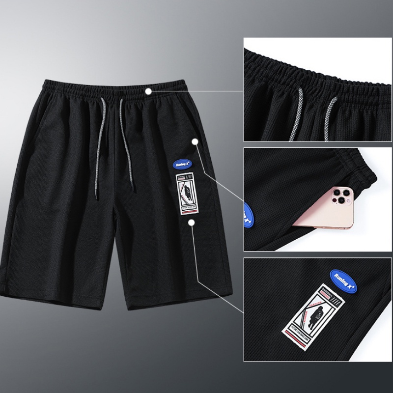Waffle quần short nam thể thao chạy bộ quần short ống rộng nam big size quần bóng rổ M-5XL