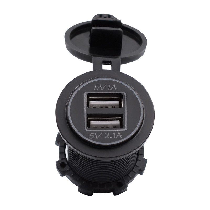 SUN 12V-24V 2 Port USB Car Charger Power Adaptor Cigarette Lighter Socket Splitter