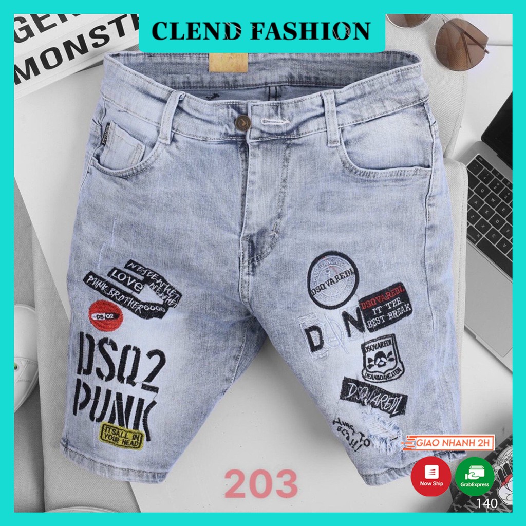 Quần Short , Quần Sọt Jean Nam Clend Fashion Chất Liệu Demin Co giãn Thoáng Mát Thời Trang Cao Cấp KV16