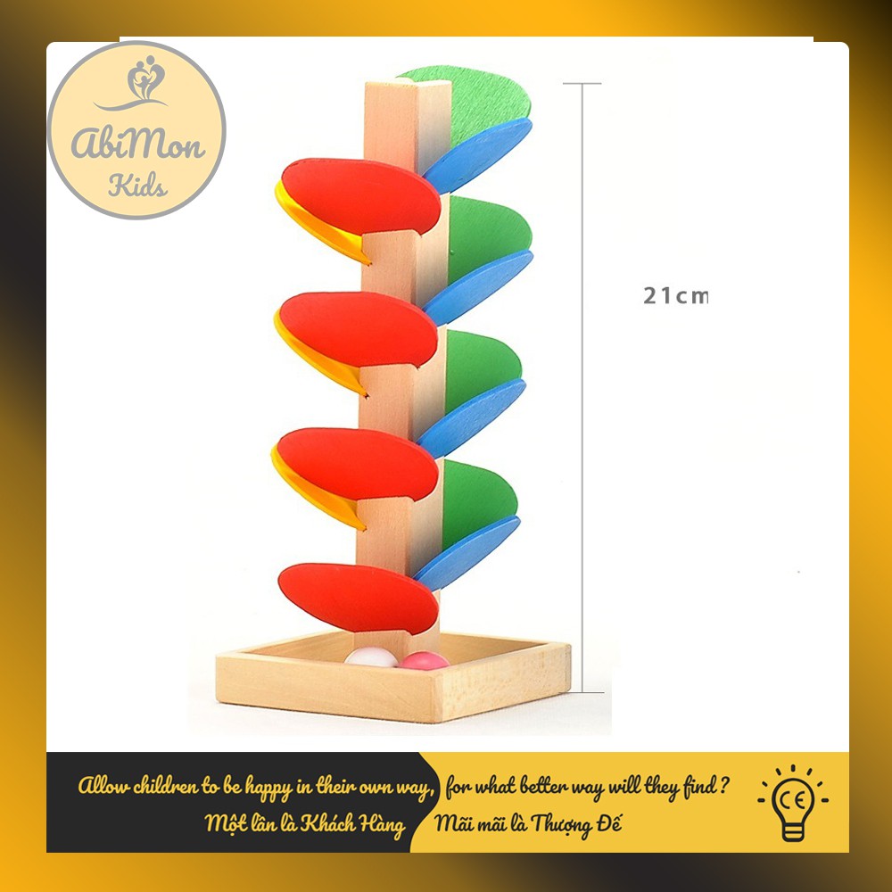 Thả Bóng Hình Tháp Bằng Gỗ Cho Bé ☘️ Montessori cao cấp ✨ (Đồ chơi Gỗ - Đồ chơi Giáo Dục - An toàn - Thông minh)