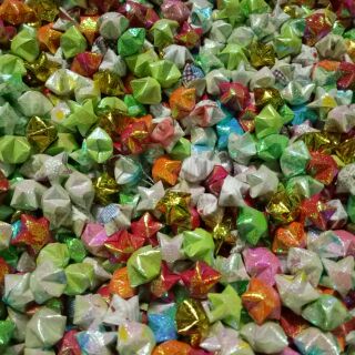 Ngôi sao giấy xếp sẵn (1000 cái)