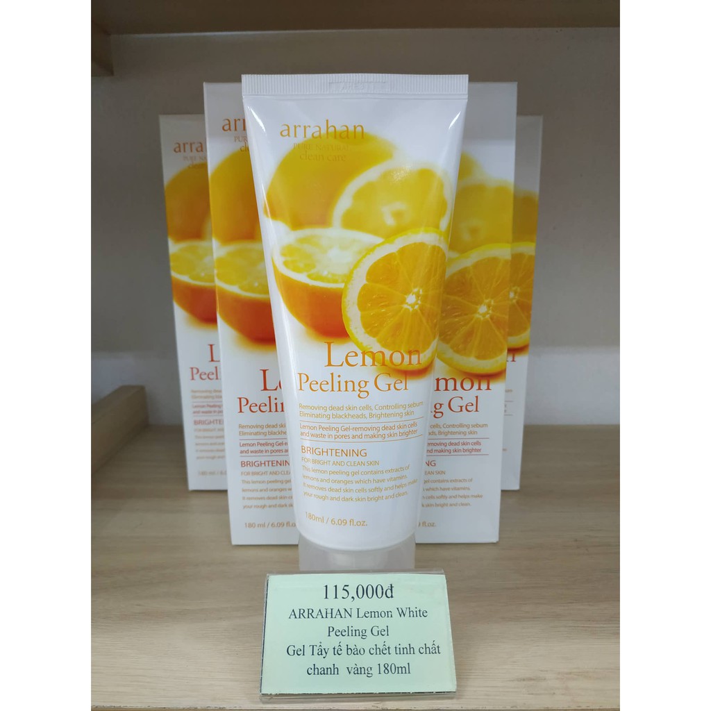 Gel tẩy tế bào da chết chiết xuất từ chanh vàng - ARRAHAN Lemon White Peeling tabiho tabiho