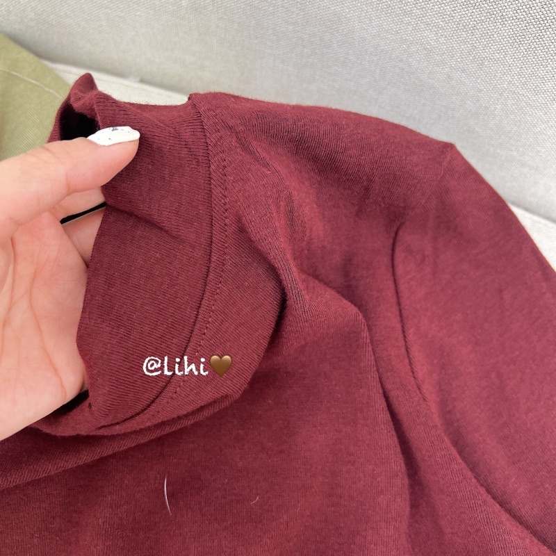 ÁO THUN HÀN CỔ 3 PHÂN TAY LỠ SIÊU CO GIÃN LOẠI 1 MS15772