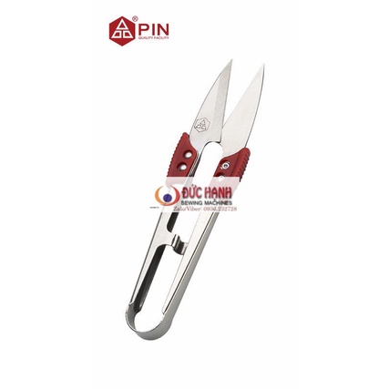 Kéo bấm cắt chỉ tay cầm nhựa đỏ PIN 1433 loại thép không gỉ
