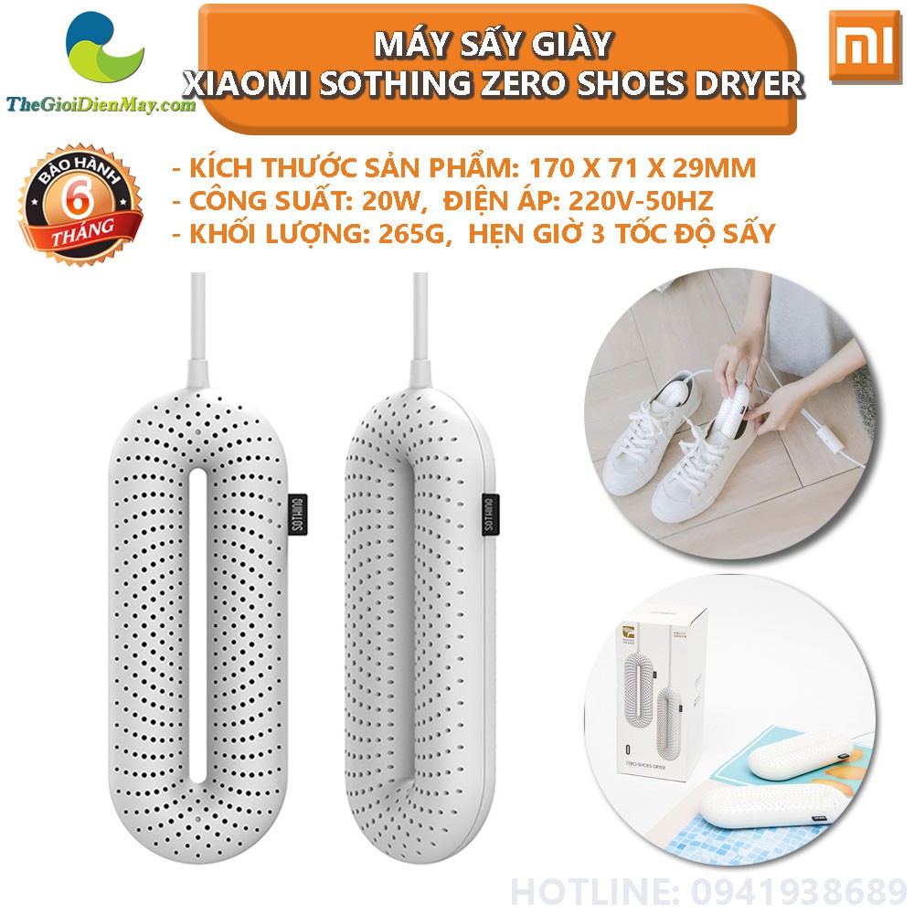 Máy sấy giày Xiaomi Sothing Zero Shoes Dryer có hẹn giờ - Bảo hành 1 tháng - Shop Thế Giới Điện Máy