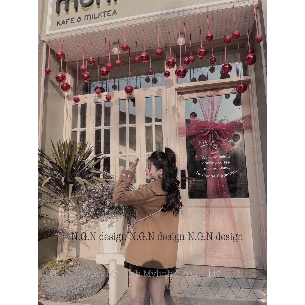 Khoác dạ NGN bèo túi viền - 2262- Freesize | BigBuy360 - bigbuy360.vn