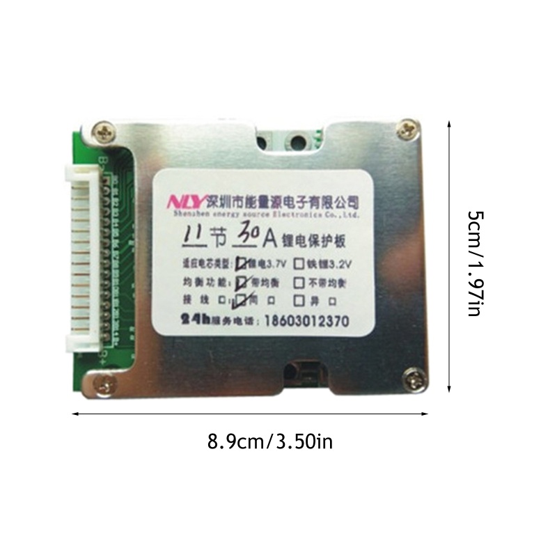 Bảng Mạch Bảo Vệ Cho Mô-Đun BMS- Module 11S 40V 30A