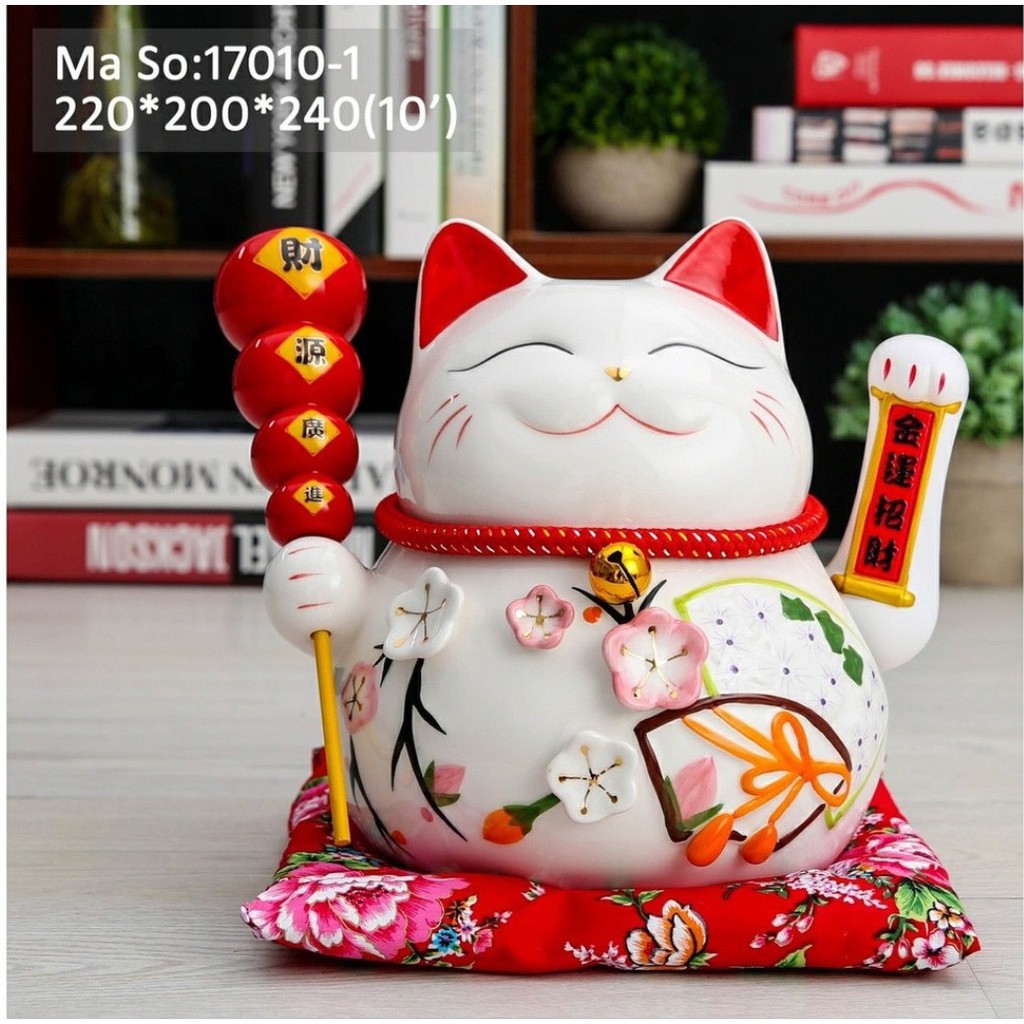 Mèo thần tài vẫy tay - cao 23cm - 24cm