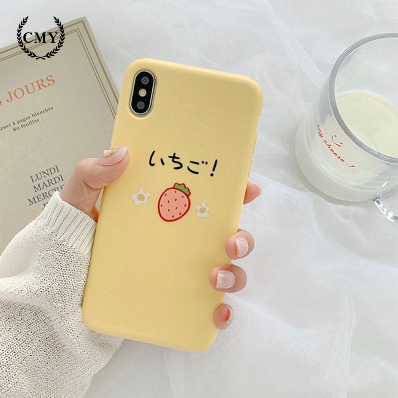 Ốp điện thoại họa tiết bơ và dâu tây cho iPhone11/11Pro 11Pro Max X XR XS XS MAX 78 Plus SE | BigBuy360 - bigbuy360.vn