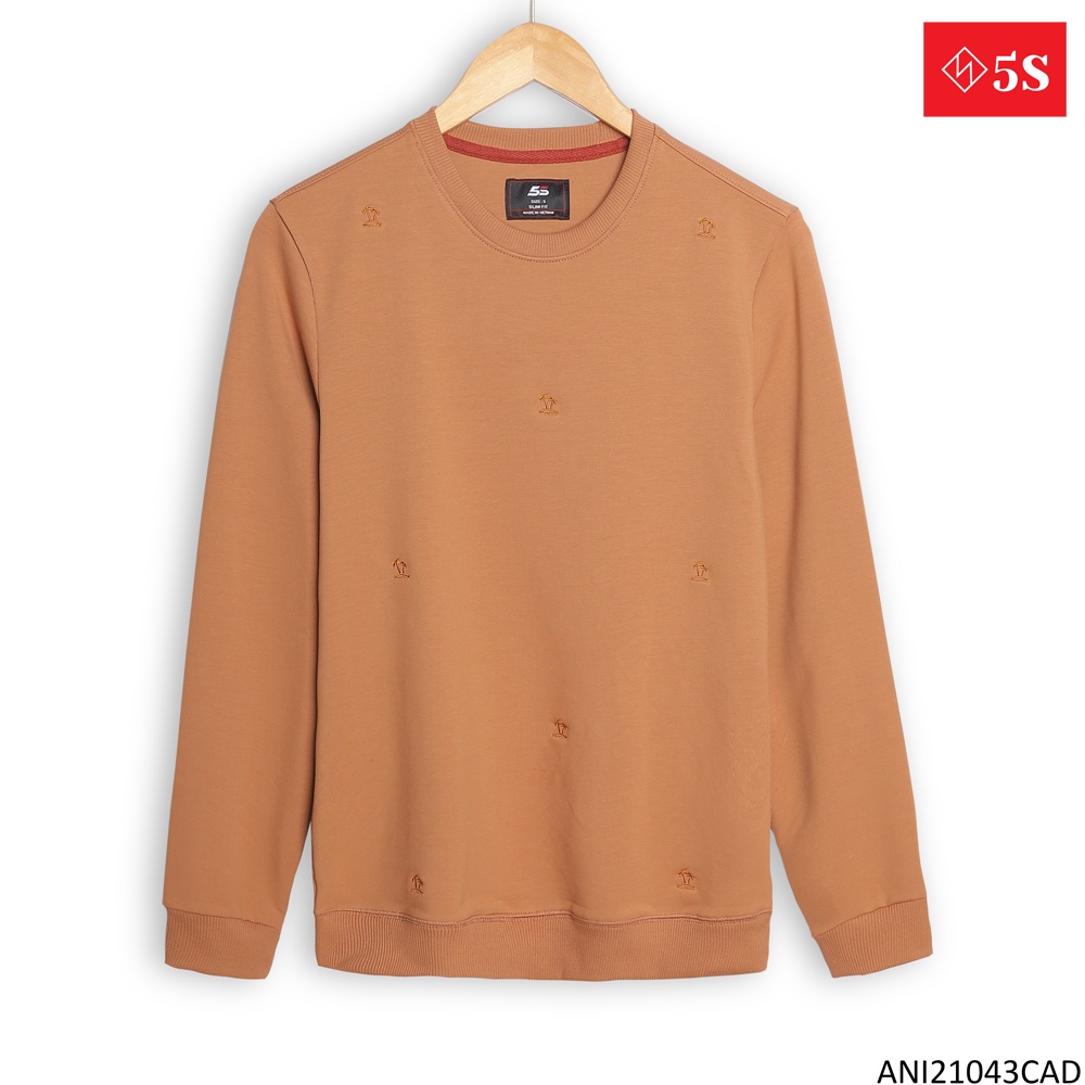 Áo Nỉ Nam Dài Tay Cổ Tròn 5S (5 Màu), Chất Cotton USA, Mềm Mịn, Co Giãn Tốt, Siêu Bền Màu (ANI21007) | BigBuy360 - bigbuy360.vn