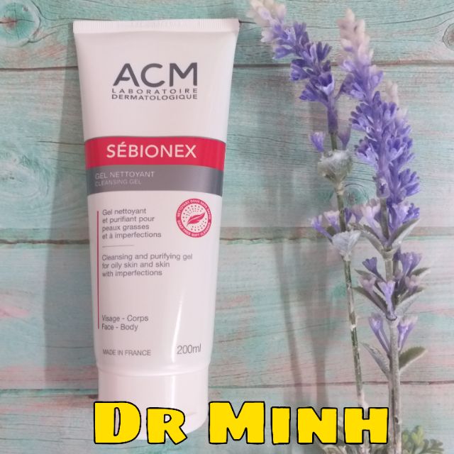 Sữa rửa mặt Acm Sebionex cleansing gel 200ml dành cho da mụn, da nhờn