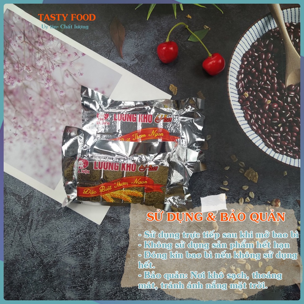 Lương khô Plus Hà Nội hộp 700g, lương khô hộp vàng cao cấp đồ ăn vặt Tasty Food