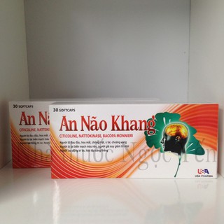 An Não Khang Giảm các triệu chứng chóng mặt đau đầu mất ngủ - Hộp 30 viên
